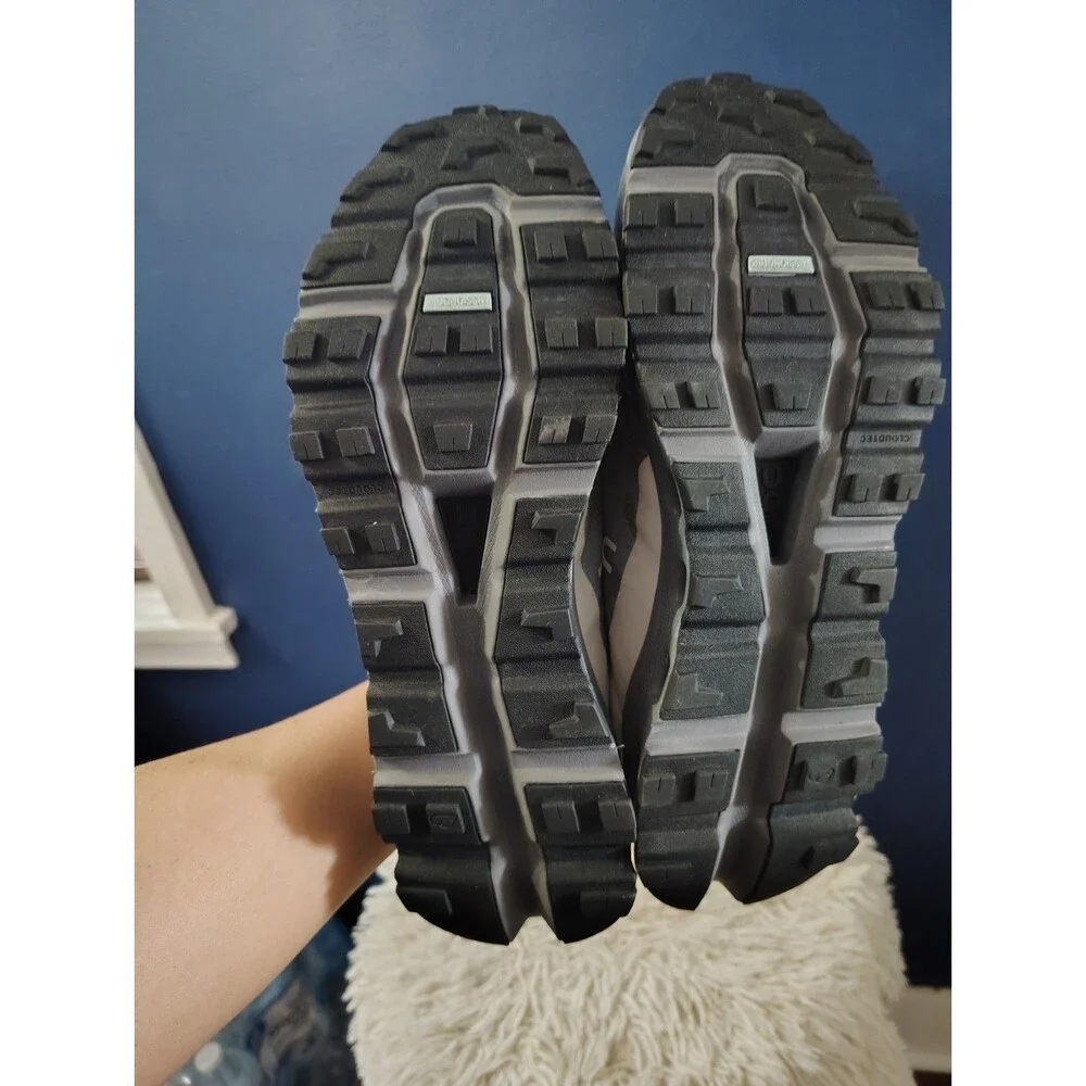 On Cloudvista Sneakers Women's Alloy Black Lace Up Trail Running Shoes Size 10